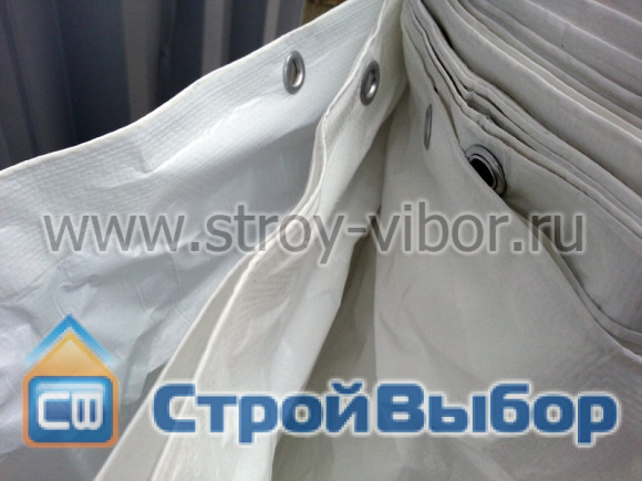 Тент фасадный для лесов 210г/м2 белый - 2,6x50м